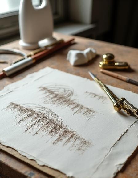 Dettaglio dell'artigianato in atelier